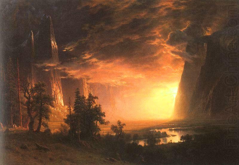 Albert Bierstadt Sunset in the Yosemite Valley china oil painting image